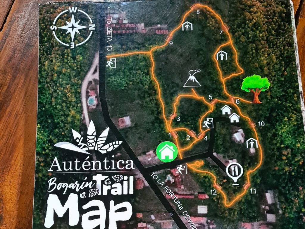 We see a map of the routes available at the famous Bogarin trail.