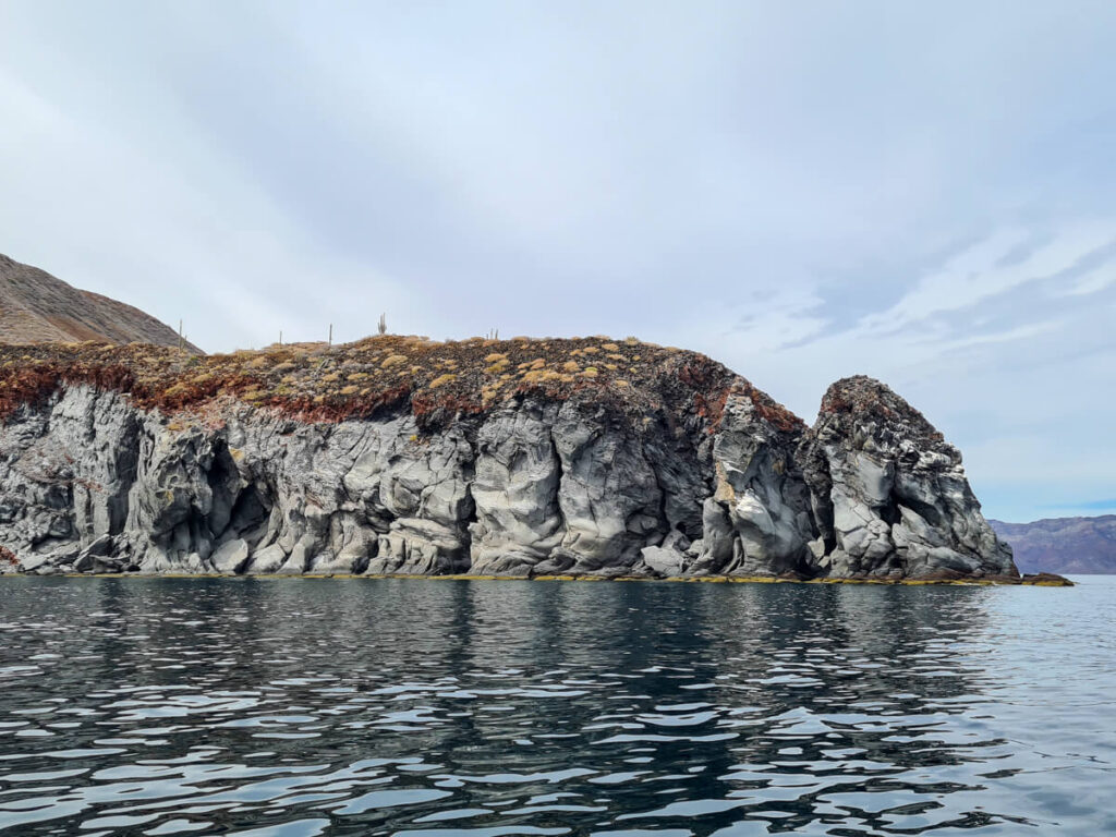 Volcanic rocks of an island in Loreto Bay.