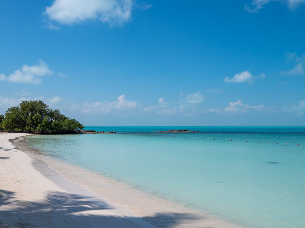 The clear blue water and clean white sands of Isla Contoy.